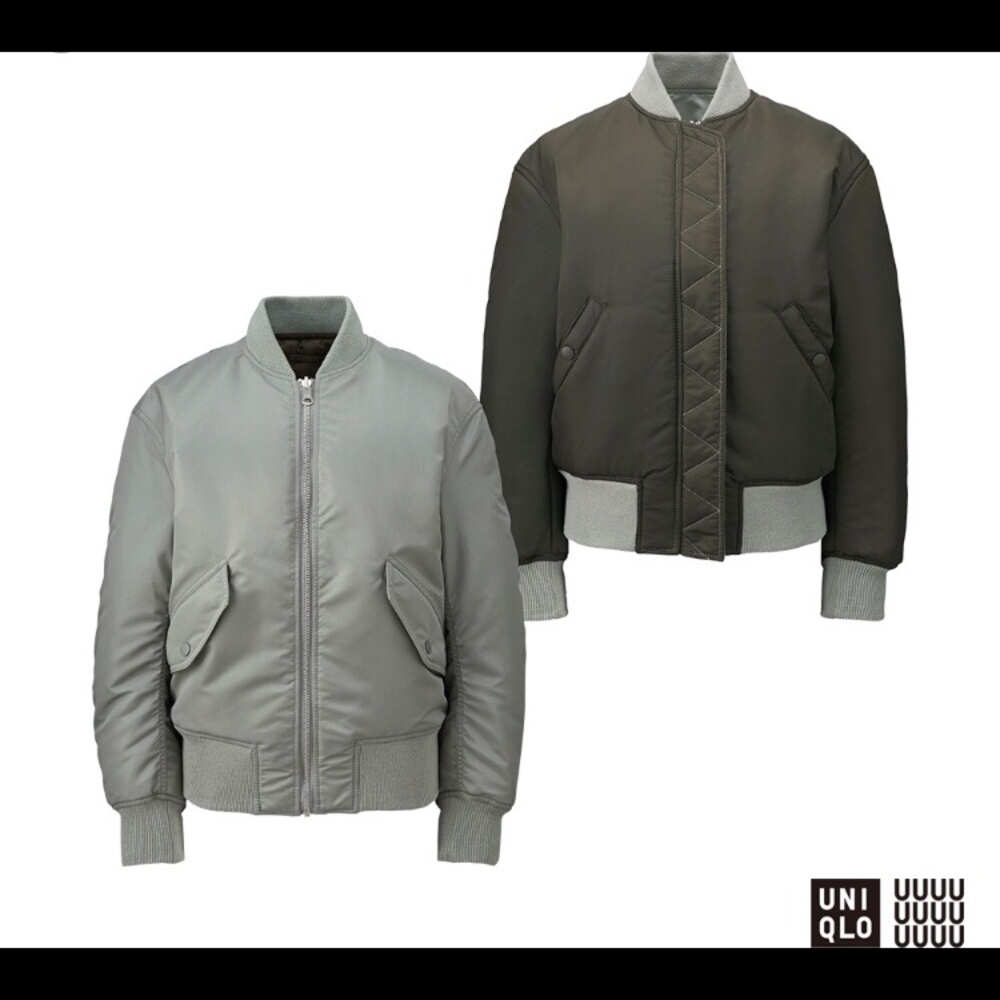 UNIQLO reversible bomber jacket with pockets